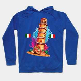 Leaning tower of pizza fun Hoodie